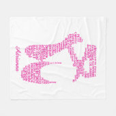 Personalisierte Ballettschuh-Typografie Fleecedecke (Vorderseite (Horizontal))