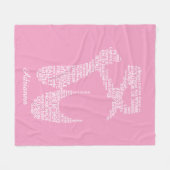 Personalisierte Ballettschuh-Typografie Fleecedecke (Vorderseite (Horizontal))