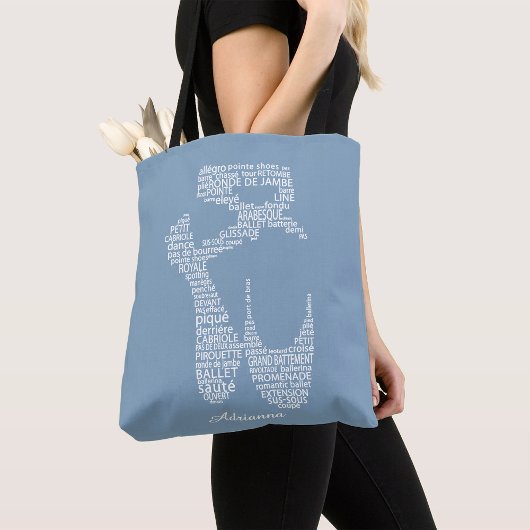 Personalisierte Ballettschuh-Typografie  Tasche