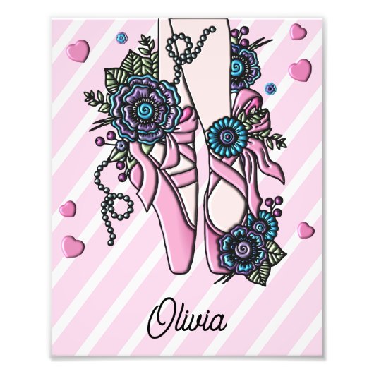 Personalisierte Ballettschuhe Fotodruck (Vorne)