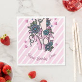 Personalisierte Ballettschuhe Serviette (Beispiel)