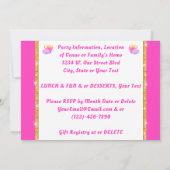 Personalisierte Ballon-Einladungen, Regenbogen Einladung (Rückseite)