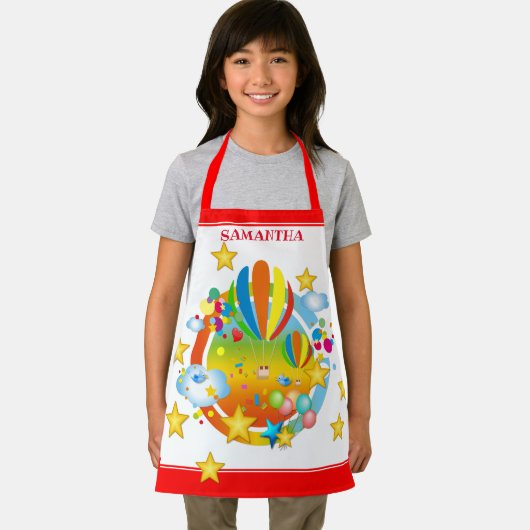 Personalisierte Ballonfahrt Kinder Schürze (Insitu)