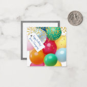 Personalisierte Ballons Konfetti High-Dei Geburtst Mitteilungskarte (Vorderseite/Rückseite Beispiel)