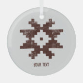 Personalisierte baltische Weihnachtsdekoration Ornament Aus Glas (Vorderseite)