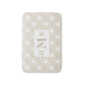 Personalisierte Bamboo-Gitter-Monogramm-Badmatte Badematte (Vorderseite Vertikal)