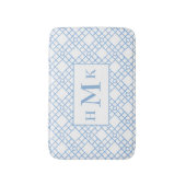 Personalisierte Bambus-Gitter-Monogramm Badematte (Vorderseite Vertikal)