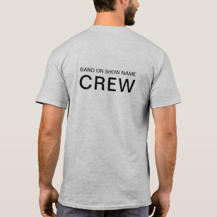 Personalisierte Band Show Name Event-Crew T-Shirt