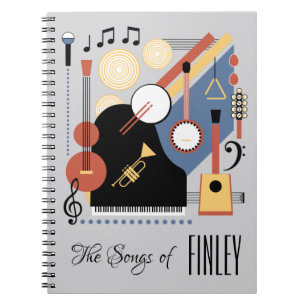 Personalisierte Band "Song Book Bauhaus" Notizblock