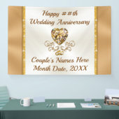 Personalisierte Banner zum Hochzeitstag, jedes Jah (Messe)