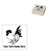 Personalisierte Bantam Rooster Chicken Rooster Far Gummistempel (Stempel)