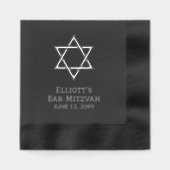 Personalisierte Bar Mitzvah Cocktail Napkins Servietten Mit Folie (Vorderseite)