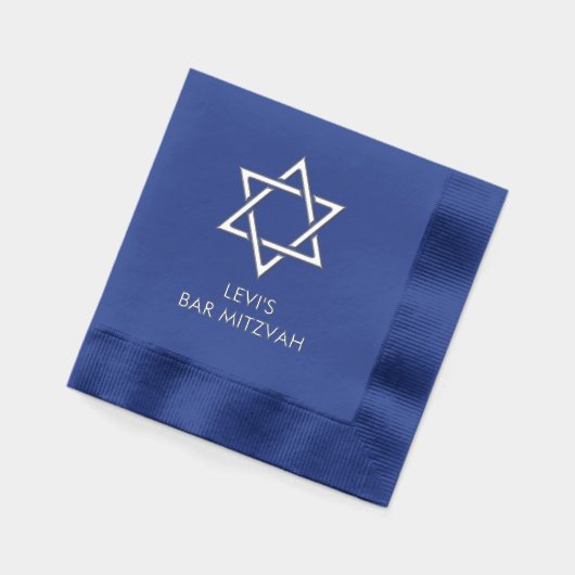 Personalisierte Bar Mitzvah Foil gestempelt Napkin Servietten Mit Folie (Links)