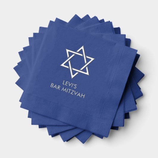 Personalisierte Bar Mitzvah Foil gestempelt Napkin Servietten Mit Folie (Insitu (Gestapelt))