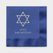 Personalisierte Bar Mitzvah Foil gestempelt Napkin Servietten Mit Folie (Vorderseite)