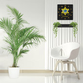 Personalisierte Bar Mitzvah-Geschenke, Star von Da Quadratische Wanduhr