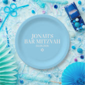 Personalisierte Bar Mitzvah Papierplatte Pappteller (Party)