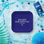Personalisierte Bar Mitzvah Papierplatte Pappteller (Party)