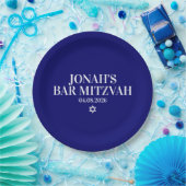 Personalisierte Bar Mitzvah Papierplatte Pappteller (Party)