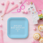 Personalisierte Bar Mitzvah Papierplatte Pappteller (Party)