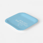Personalisierte Bar Mitzvah Papierplatte Pappteller (Gewinkelt)