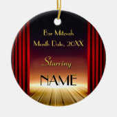 Personalisierte Bar Mitzvah Tance Floor Giveaways Keramik Ornament (Vorne)