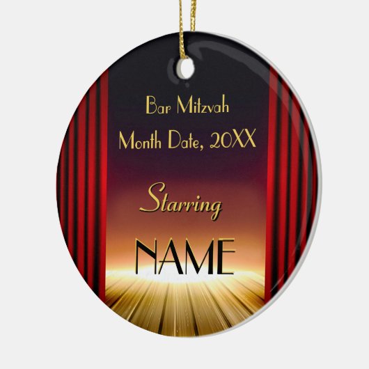 Personalisierte Bar Mitzvah Tance Floor Giveaways Keramik Ornament (Links)