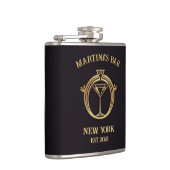 Personalisierte Bar Signatur mit Individuelle Name Flachmann (Rechts)