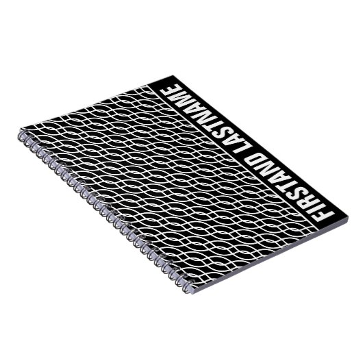 Personalisierte Bar Tab Black Waves Notizblock (Rechte Seite)