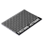 Personalisierte Bar Tab Black Waves Notizblock (Linke Seite)