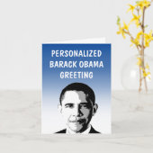 Personalisierte Barack Obama-Grußkarte Karte (Gelbe Blume)