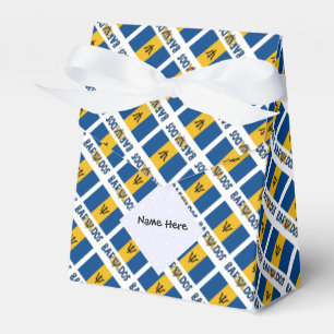 Personalisierte Barbados-Flagge gekachelt Geschenkschachtel
