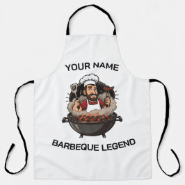 Personalisierte Barbecue-Legende | BBQ-Koch mit Na Schürze