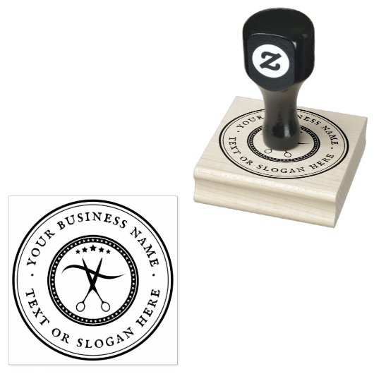 Personalisierte Barbierrunde Gummistempel (Stempel)