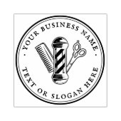 Personalisierte Barbierrunde Gummistempel (Prägung)