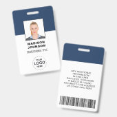 Personalisierte Barcode-ID-Karten mit Logo und Fot Ausweis (Vorder- & Rückseite)