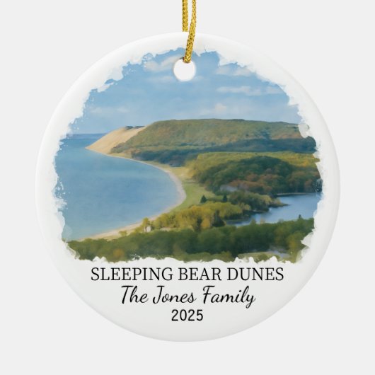 Personalisierte Bärenduschen, Michiga Keramik Ornament (Vorne)