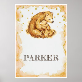 Personalisierte Bärenfarbe Poster