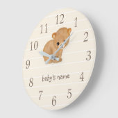 Personalisierte Bärn-Kinderzimmer-Wand-Uhr Große Wanduhr (Winkel)
