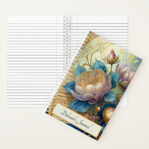 Personalisierte Barockblumen Notizblock