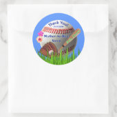 Personalisierte Baseball-Babyaufkleber, Junge Runder Aufkleber (Tasche)