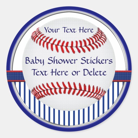 Personalisierte Baseball-Babyaufkleber Runder Aufkleber (Vorderseite)