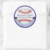 Personalisierte Baseball-Babyaufkleber Runder Aufkleber (Tasche)