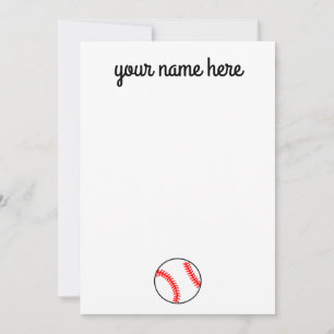Personalisierte Baseball-Ball-Notecards Dankeskarte