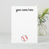 Personalisierte Baseball-Ball-Notecards Dankeskarte (Stehend Vorderseite)