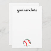 Personalisierte Baseball-Ball-Notecards Dankeskarte (Vorne/Hinten)