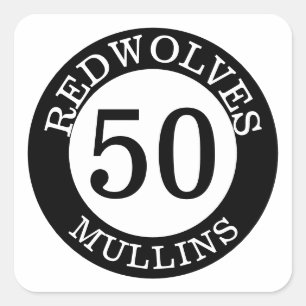 Personalisierte Baseball-Bat-Knob-Decals Quadratischer Aufkleber