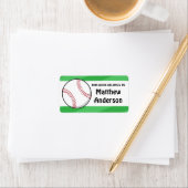 Personalisierte Baseball-Buchzeichen für Kinder Adressaufkleber (Insitu)