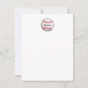 Personalisierte Baseball-Flat-Notizkarte Mitteilungskarte