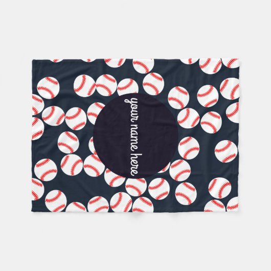 Personalisierte Baseball-Fleece-Decke Fleecedecke (Vorderseite (Horizontal))